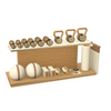 ANA™ COMBO set Goud / Brons met Essen zwart of Eiken natuurlijk hout