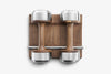 COLMIA™ Dumbbells met Houten Standaard, 2 kilo in Walnoot Essen of Natuurlijk Essen