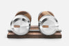 COLMIA™ Dumbbells met Houten Standaard, 2 kilo in Walnoot Essen of Natuurlijk Essen